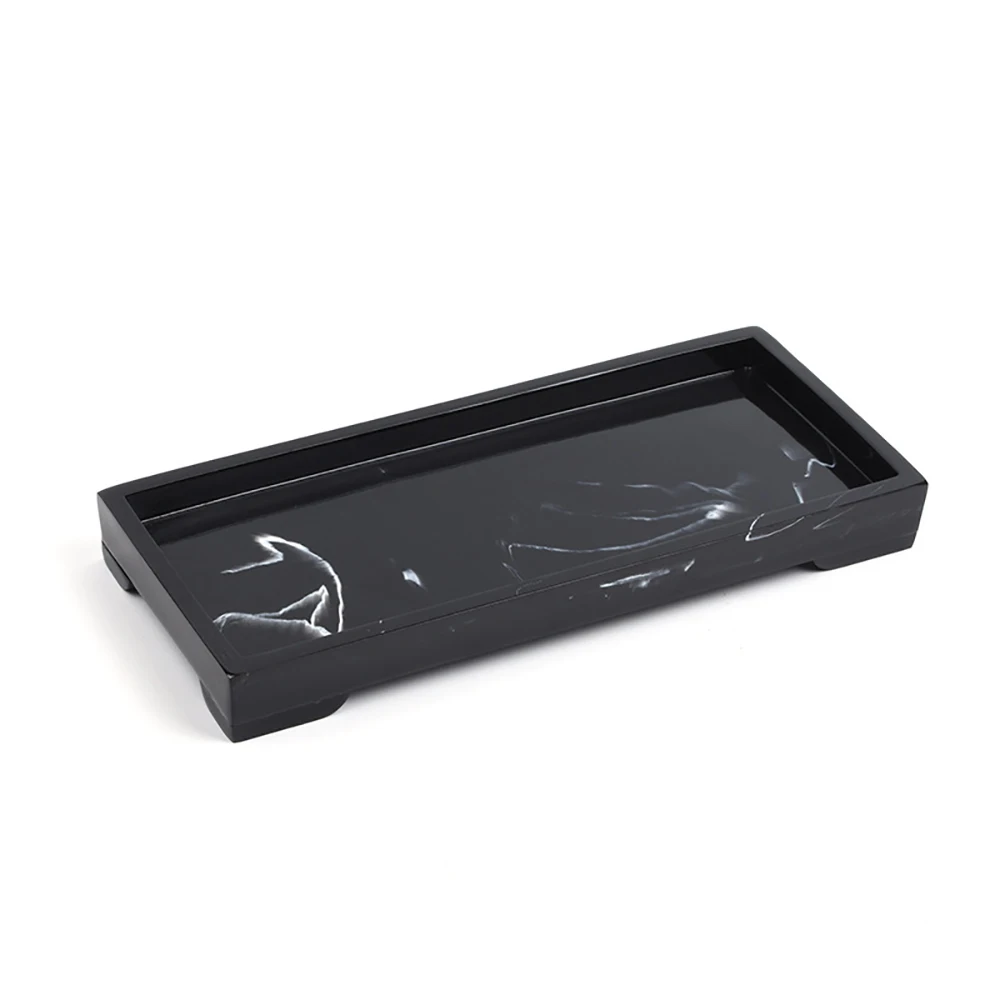 Nordic Imitation Marble Resin Tray Bathroom Storage Tray Rectangular Jewelry Storage Tray Kithen Tray Dish Dispenser Home Decor