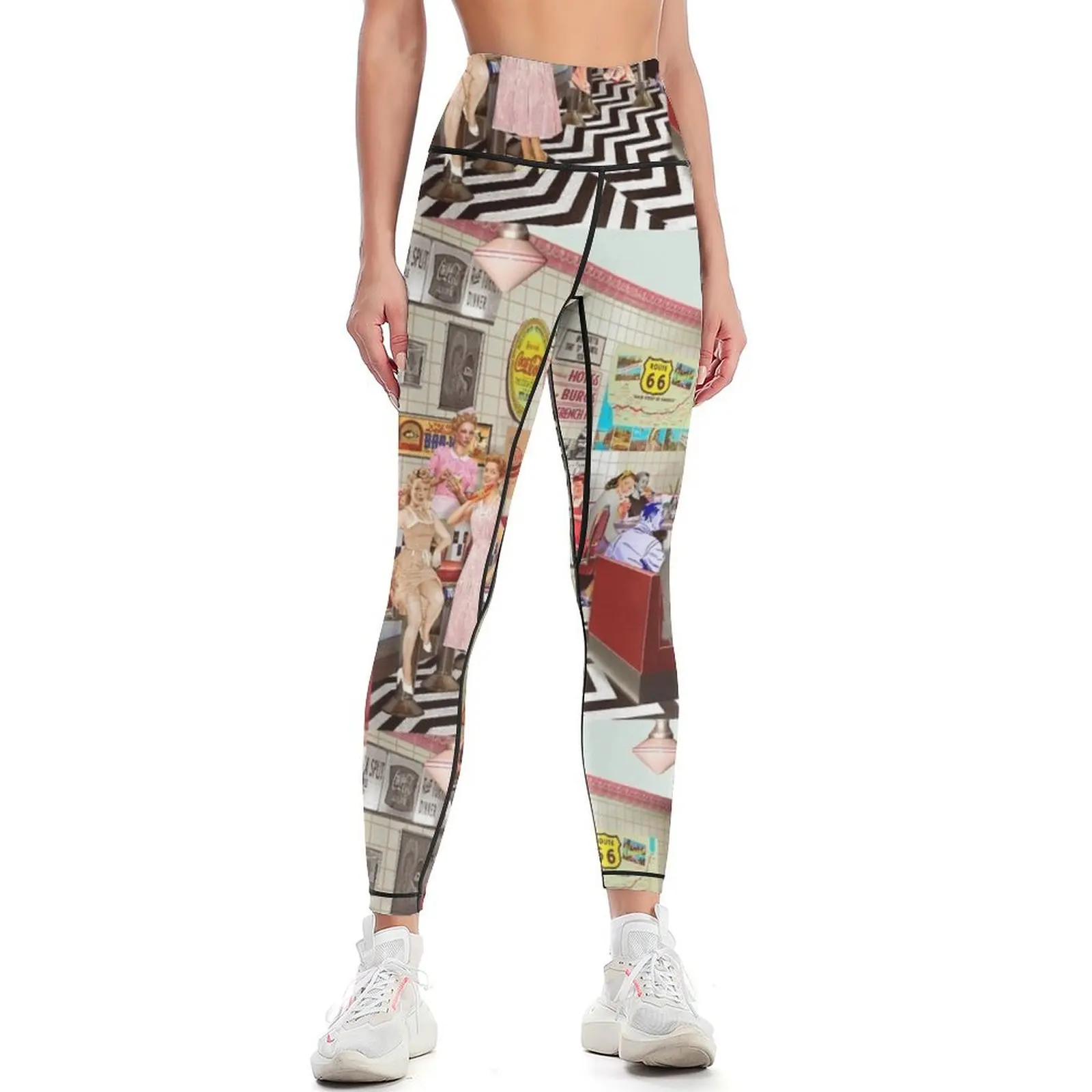

The Diner Leggings sport pants push up legging Womens Leggings