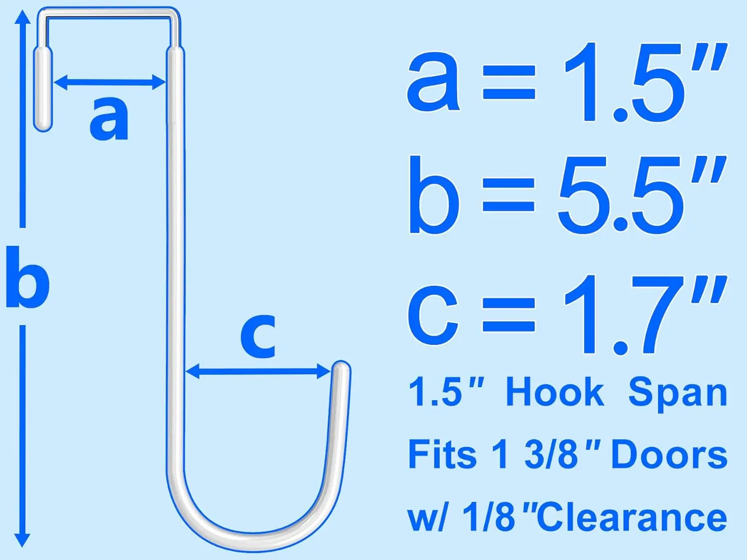 4 خطافات فوق الباب، فولاذية مع طلاء مطاطي، تناسب الأبواب حتى 1 3/8 بوصة، تحمل المناشف والملابس #2