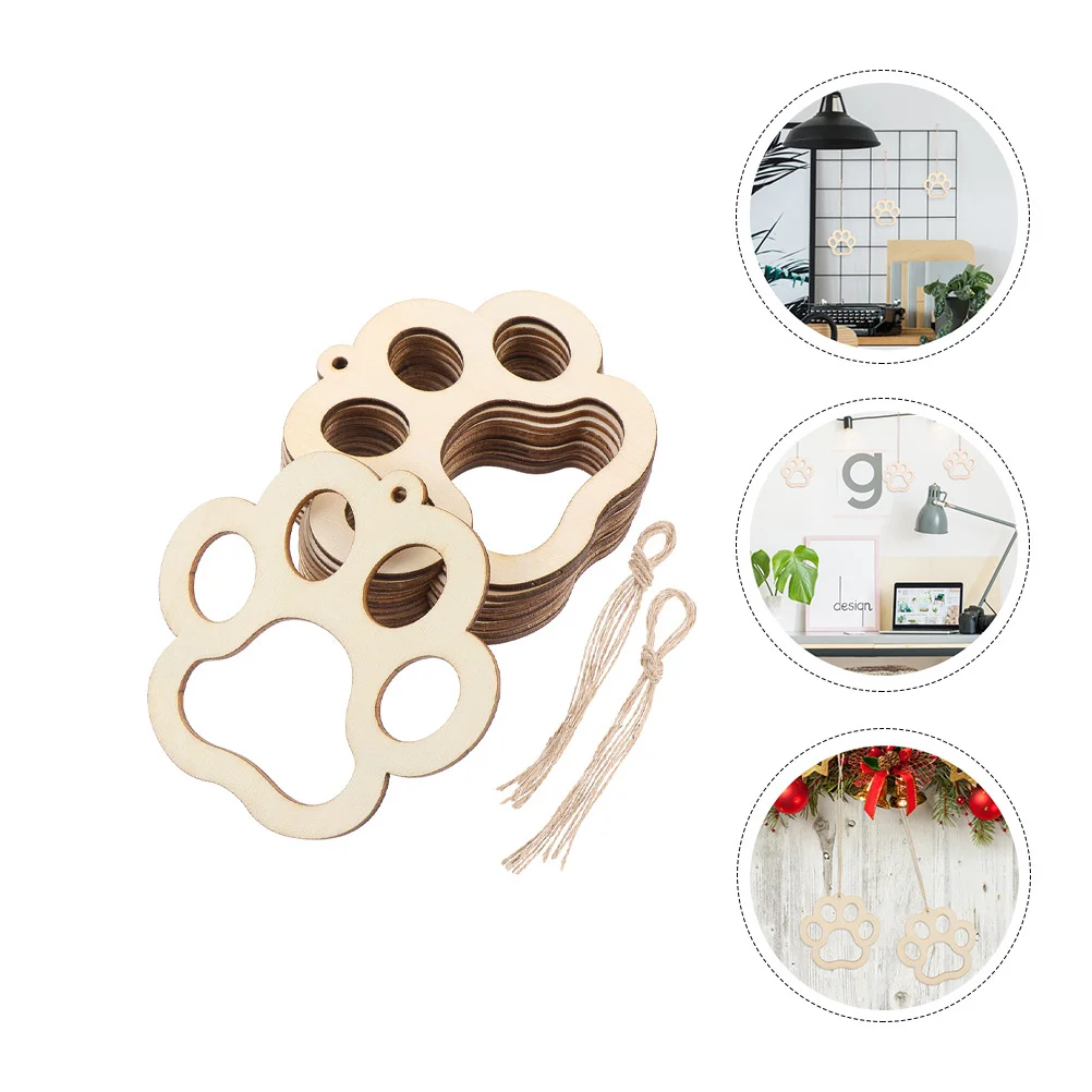 

30Pcs Wooden Hanging Pendants Unfinished Wood Slices Natural DIY Crafts Home Party Decoration Hanging Ornaments