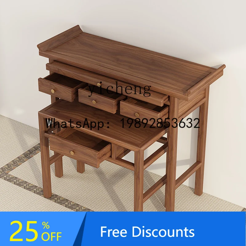 

offering table Solid wood household Buddhist hall offering table