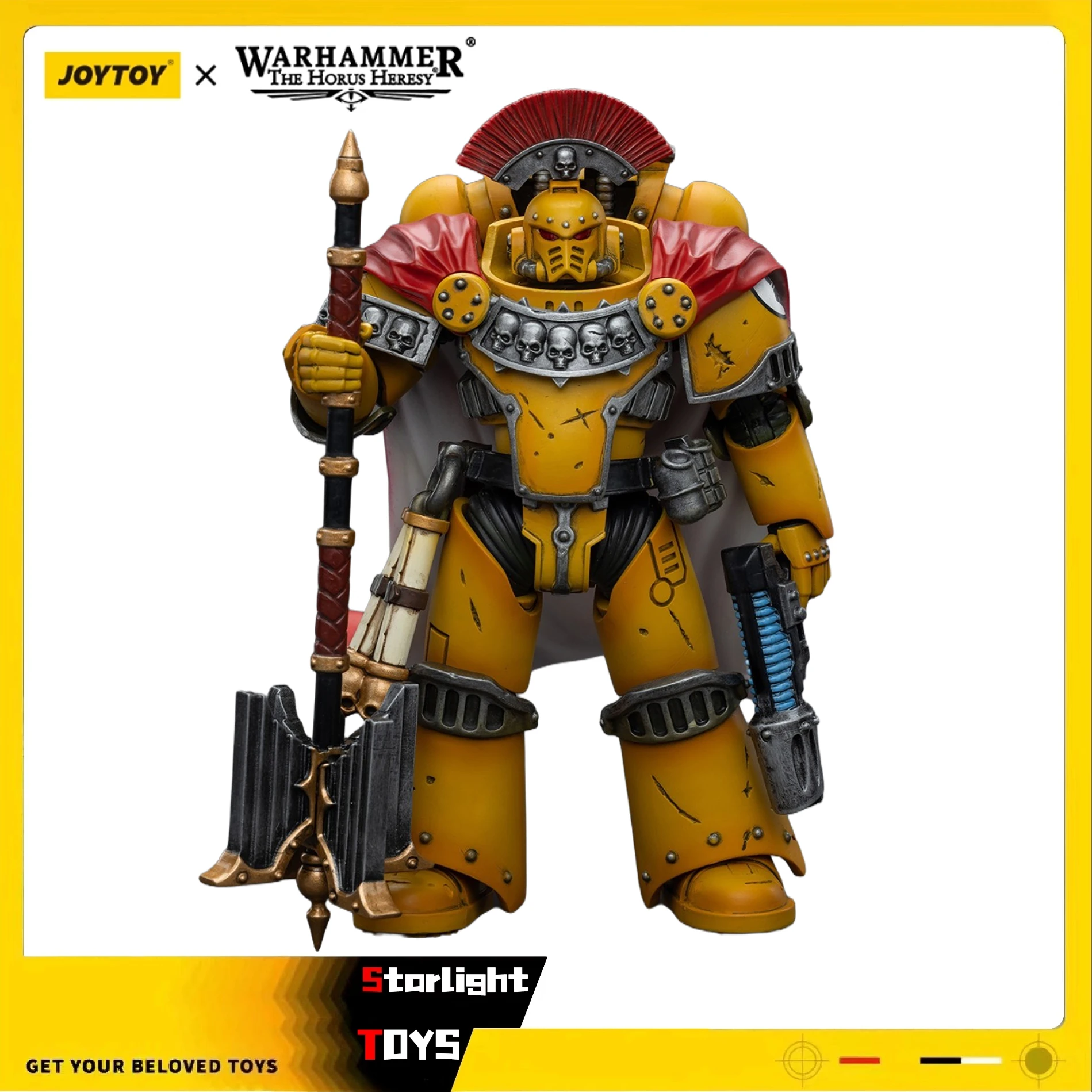 

JOYTOY 1/18 Action Figure Warhammer 40K Imperial Fists Legion Chaplain Consul Model Toy Gifts