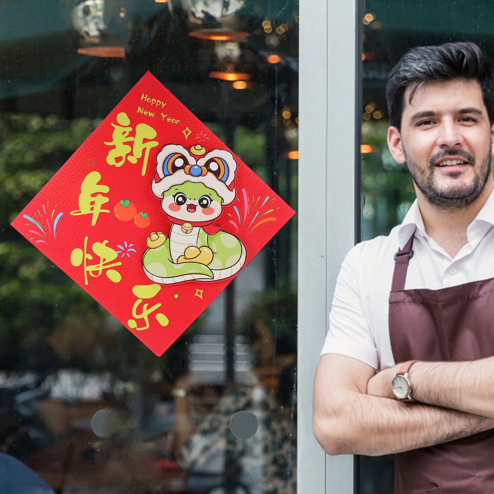 

4 шт., китайский Новый год, настенный знак, украшение персонажа Фу, весенний фестиваль, дверь, окно, счастливый лунный Новый год, праздник