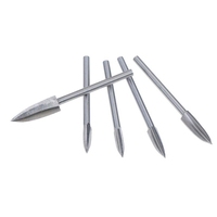 L1EE 5pcs/set 3mm Shank Wood Carving Engraving Drill Bit Milling Cutter Knife HSS Woodworking Tools