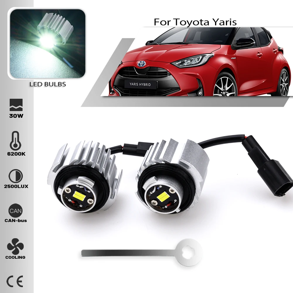 2pcs LED L1B front fog Light bulb For 2020+ Toyota Yaris IV Cross Corolla E210 Prius C-HR Canbus driving light