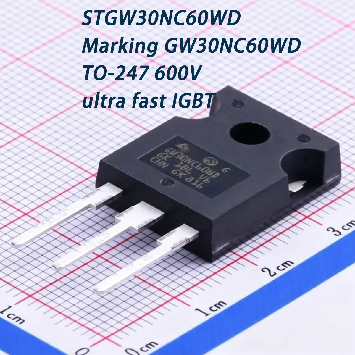 1PCS STGW30NC60WD Marking GW30NC60WD TO-247AC-3 600V 30A 60A 150A 120A 200W NEW Original ultra fast IGBT Transistor GW30NC60WD