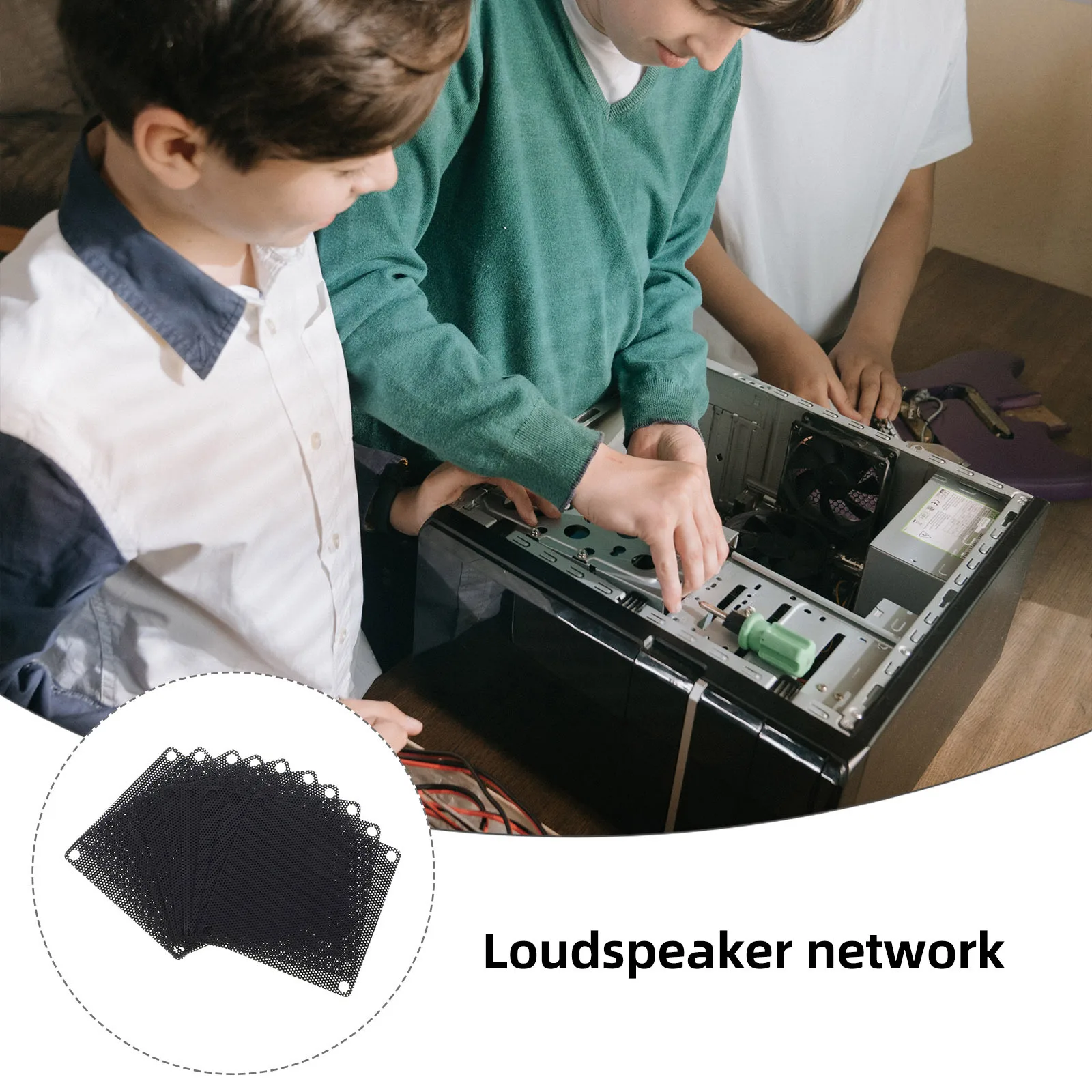 10 قطعة قطعة مروحة مرشح شبكي يغطي حالة الكمبيوتر برودة تصفية استبدال الغبار برهان شاشة الكمبيوتر مروحة شبكة مرشحات برودة الكمبيوتر #6