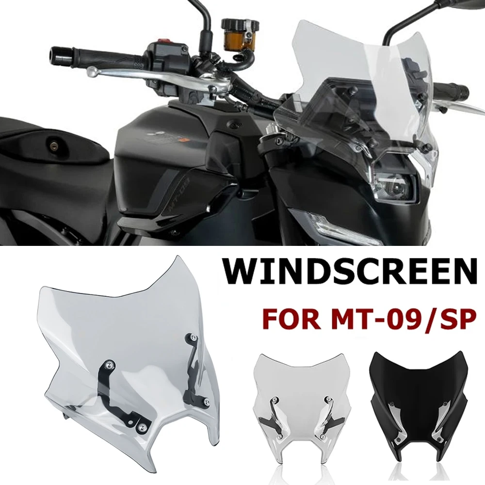 

For YAMAHA MT-09 MT09 SP MT 09 Y-AMT 2024-2026 Motorcycle Windshield Windscreen Visor Double Bubble Wind Screen Deflectors