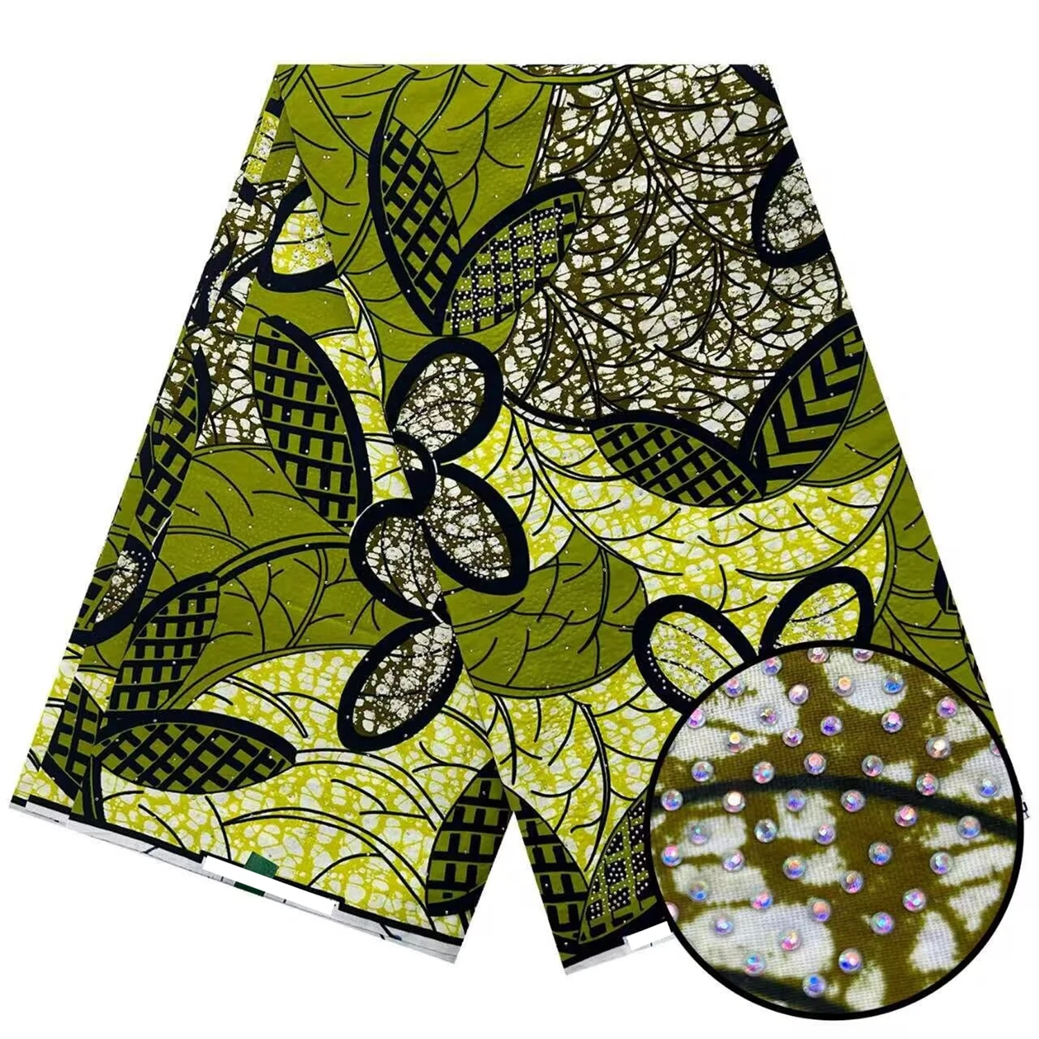 2025 Guaranteed Veritable African Stones Wax Print Fabric Real Nigerian 100% Cotton Ankara Wax Fabric Soft Pagne Spuer Batik Sew