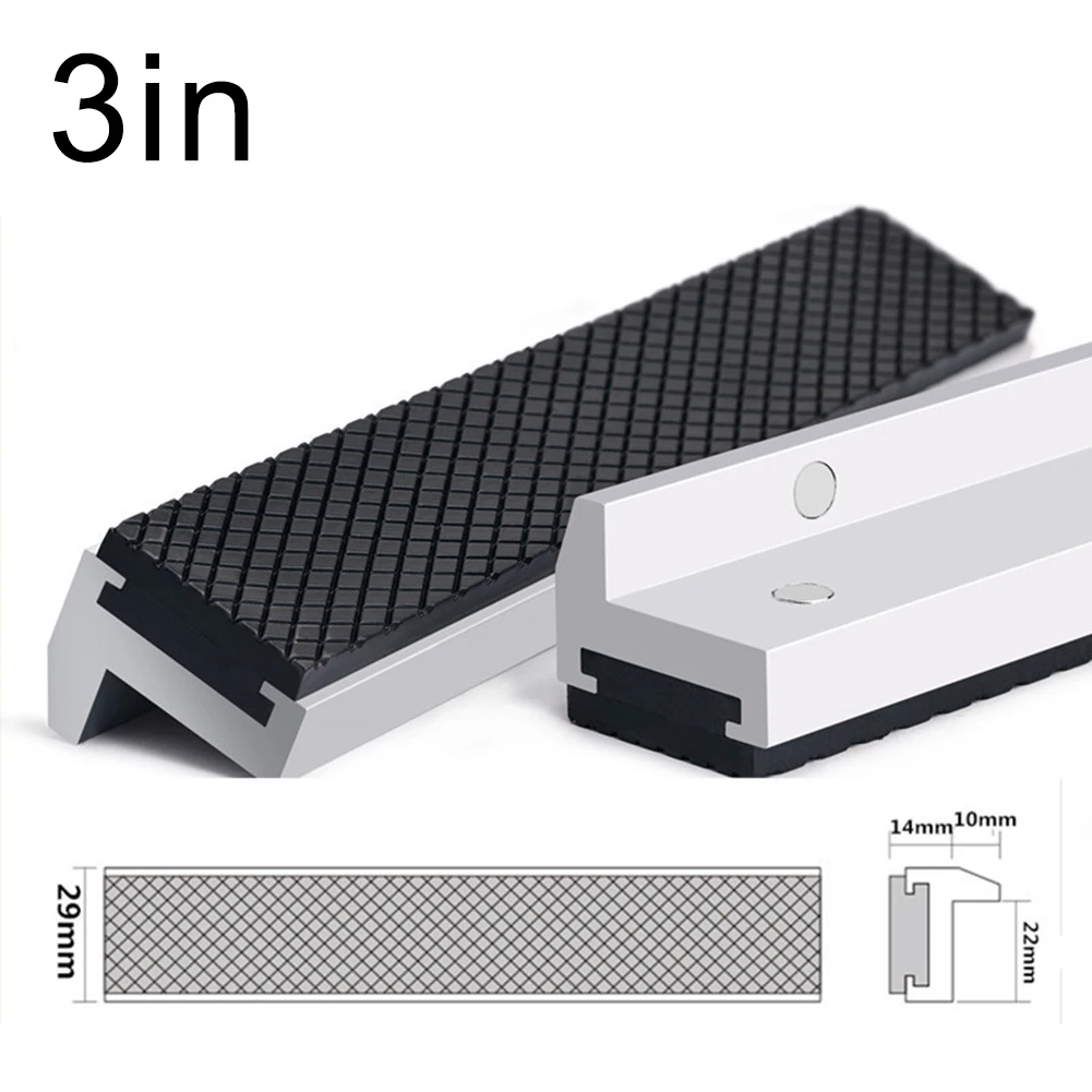 

Anti-Slip Grip Magnetic Vise Protector Easy Install Magnetic Pad Magnetic Pad Stable Clamping Process Strong Magnetic Strips