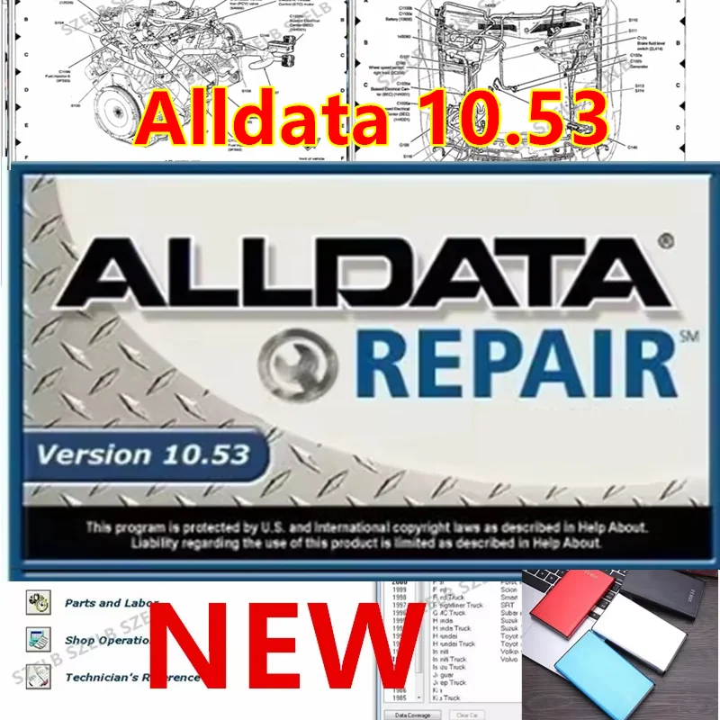 

best-selling Alldata10.53 software with install video support for free installation of car and truck wiring diagrams
