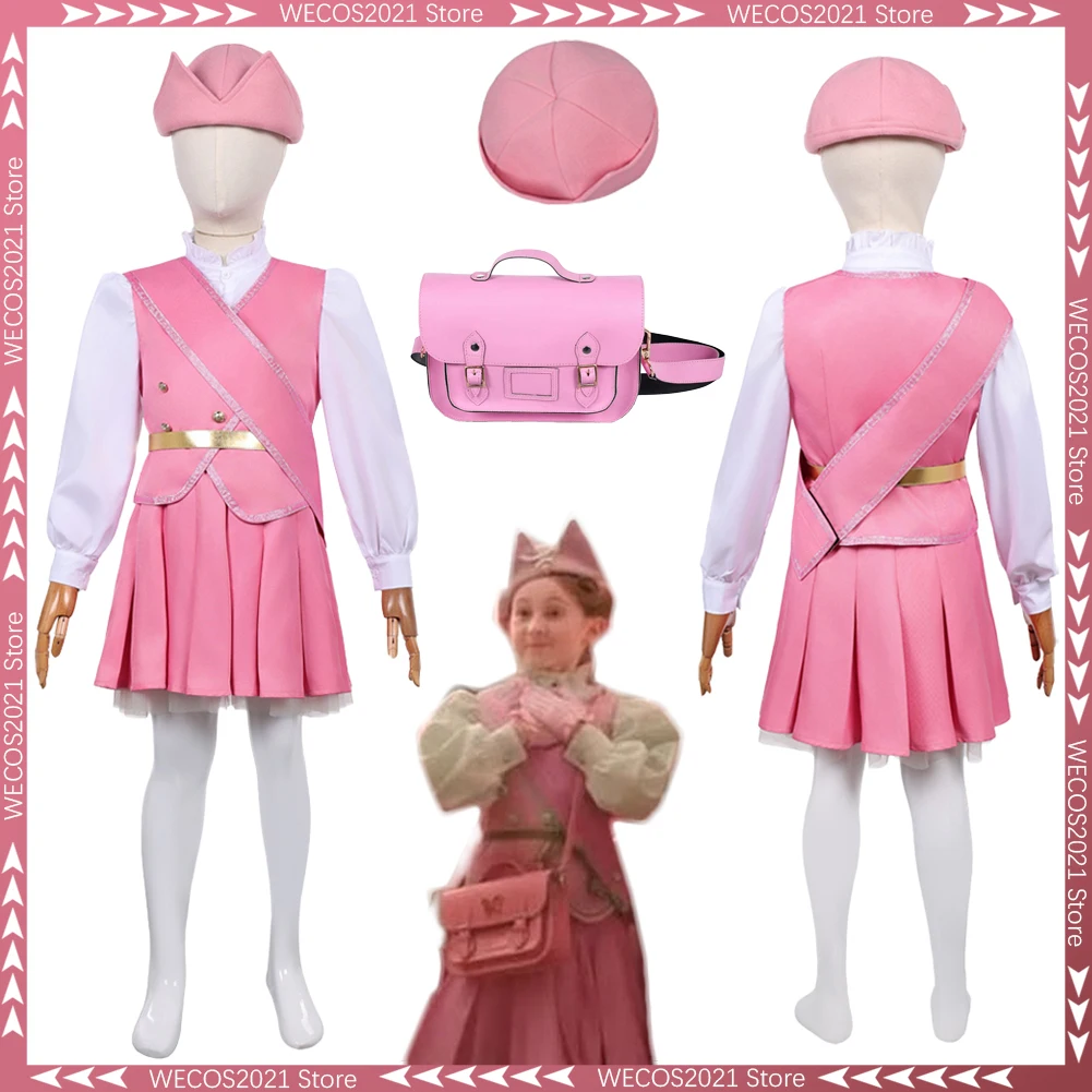 

Disguise Wicked 2 Pink Witch Cosplay Girls Cloth 2025 Movie Glinda Costume Halloween 6 to 14 Years Role Play Fancy Party Cloth