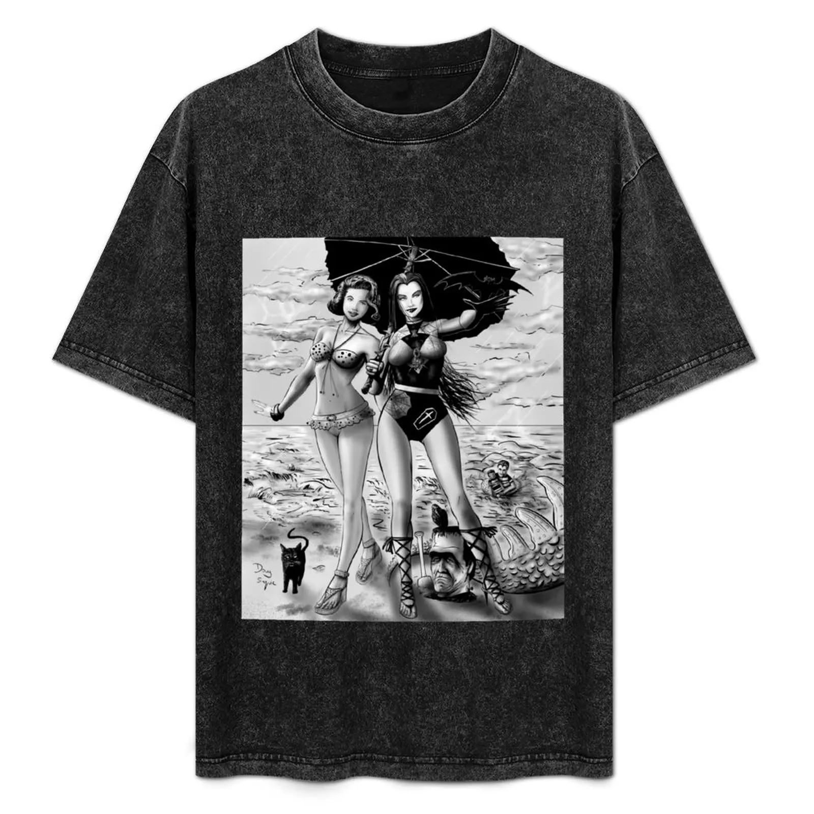 

The Munsters Bikini T-Shirt Relaxed Casual Short Sleeve Tee