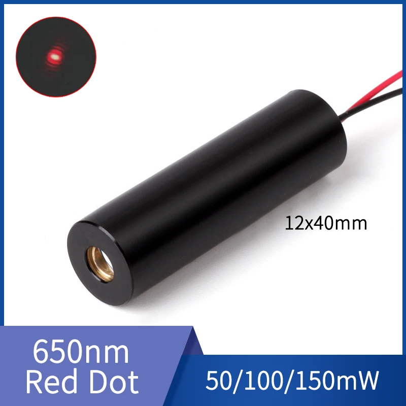 

D12x40mm 650nm 660nm 50mW 100mw 150mw Red Dot Laser Diode Module Industrial Grade Laser for Medical and Laser Tag