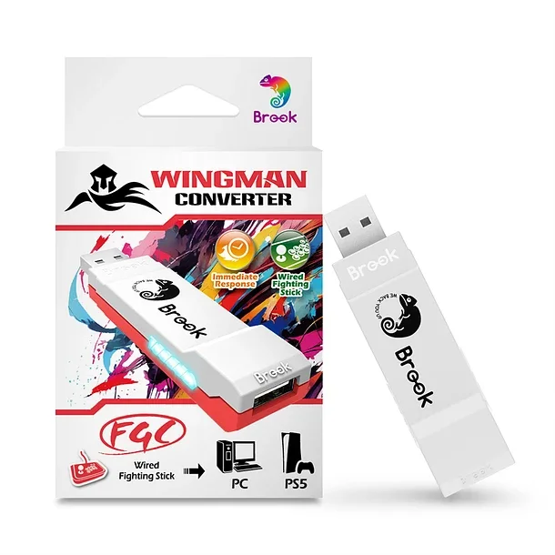 بروك-وينجمان FGC لعبة محول ل PS5 و PS4 وحدة التحكم ، السلكية ممر ، مكافحة عصا ، هيتبوكس المراقب المالي ، محول لجهاز الكمبيوتر ، ستريت فايتر 6