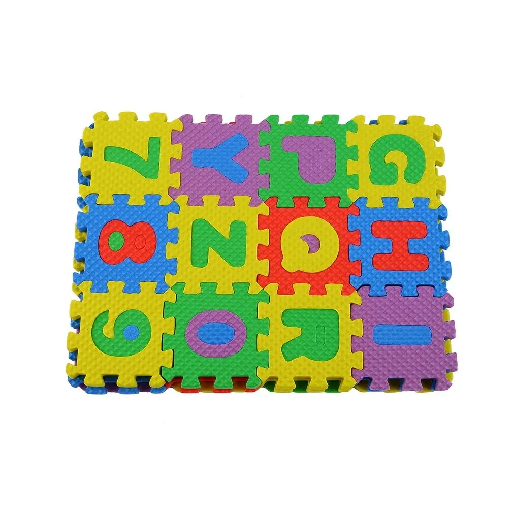 Tapete do jogo de espuma para o bebê, brinquedo educativo, esteira do jogo, auto-montar, rastejando Pad, alfabeto, A-Z Letters, puzzle numeral, colorido, 36pcs