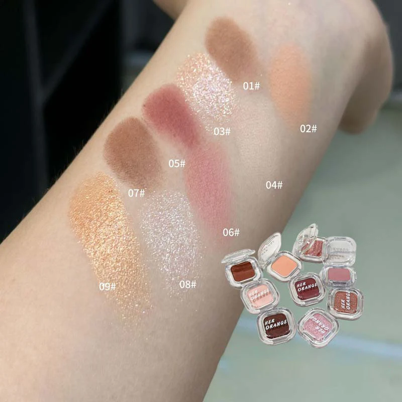Red Brown Monochrome Eyeliner Eyeshadow Powder Palette Silky Matte Chocolate Lying Silkworm Eyeliner Waterproof Aegyo-sal Makeup gallery 5