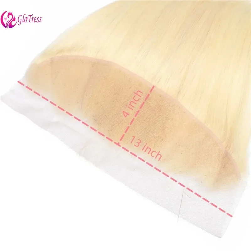 613 ブロンド 13x4 レースフロント ブラジリアン バージン レミー ヘア 6-22 インチ 未処理 ストレート エクステンション 日常着 & スタイリング用