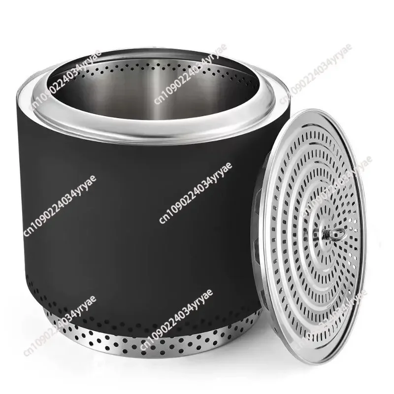 Large outdoor stainless steel smokeless wood stove courtyard camping bonfire stove manufacturer durable