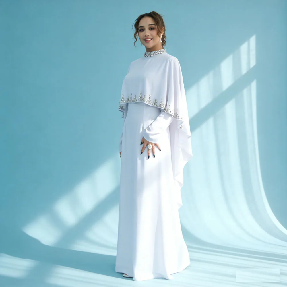 

Нарядное платье-комплект «Ид Даймонд Колак» для мусульманок: мусульманская роба, абайя, кафтан, джалабия, кафтан из Дубая и Турции, скромное длинное макси-платье для вечеринок на Рамадан