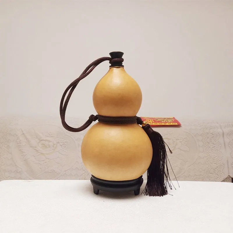純粋な天然のひょうたん水筒,蓋付きの手作りの装飾品,ドリンクホルダー