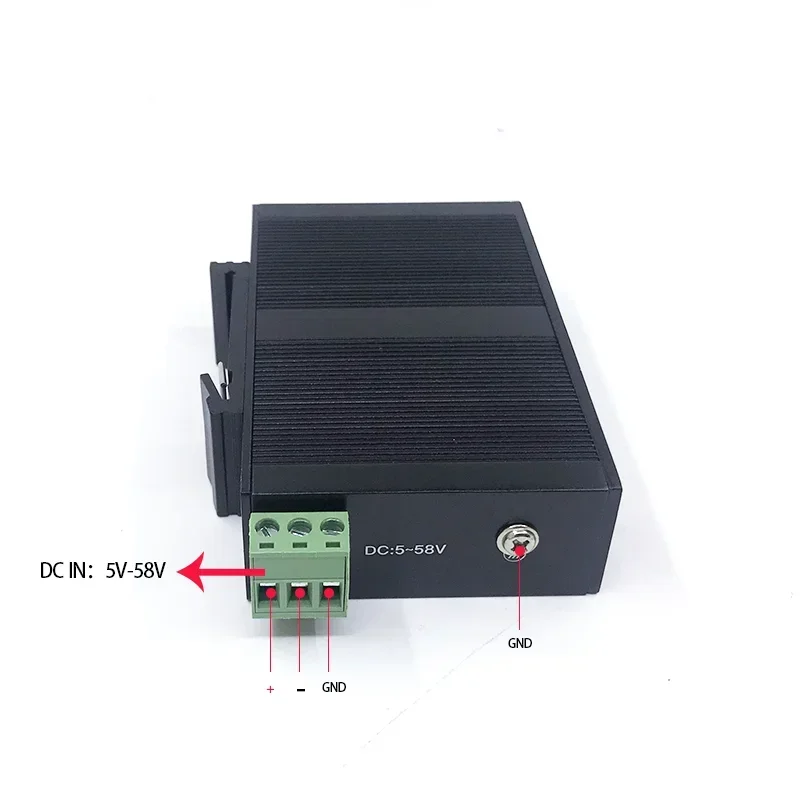 Unmanaged MINI  5/10port 10/100M 5V-58V 5/10port 100M port industrial  ethernet switch Lightning protection 4KV, anti-static 4KV