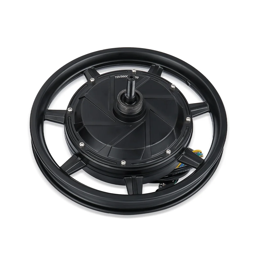 120 كيلومتر/ساعة محور المحرك مع الإطارات 14x2.125 دراجة كهربائية عجلة 48 فولت 60 فولت 72 فولت 1500 واط-3500 واط Ebike فرش عالية السرعة 1200 دورة في الدقيقة سكوتر
