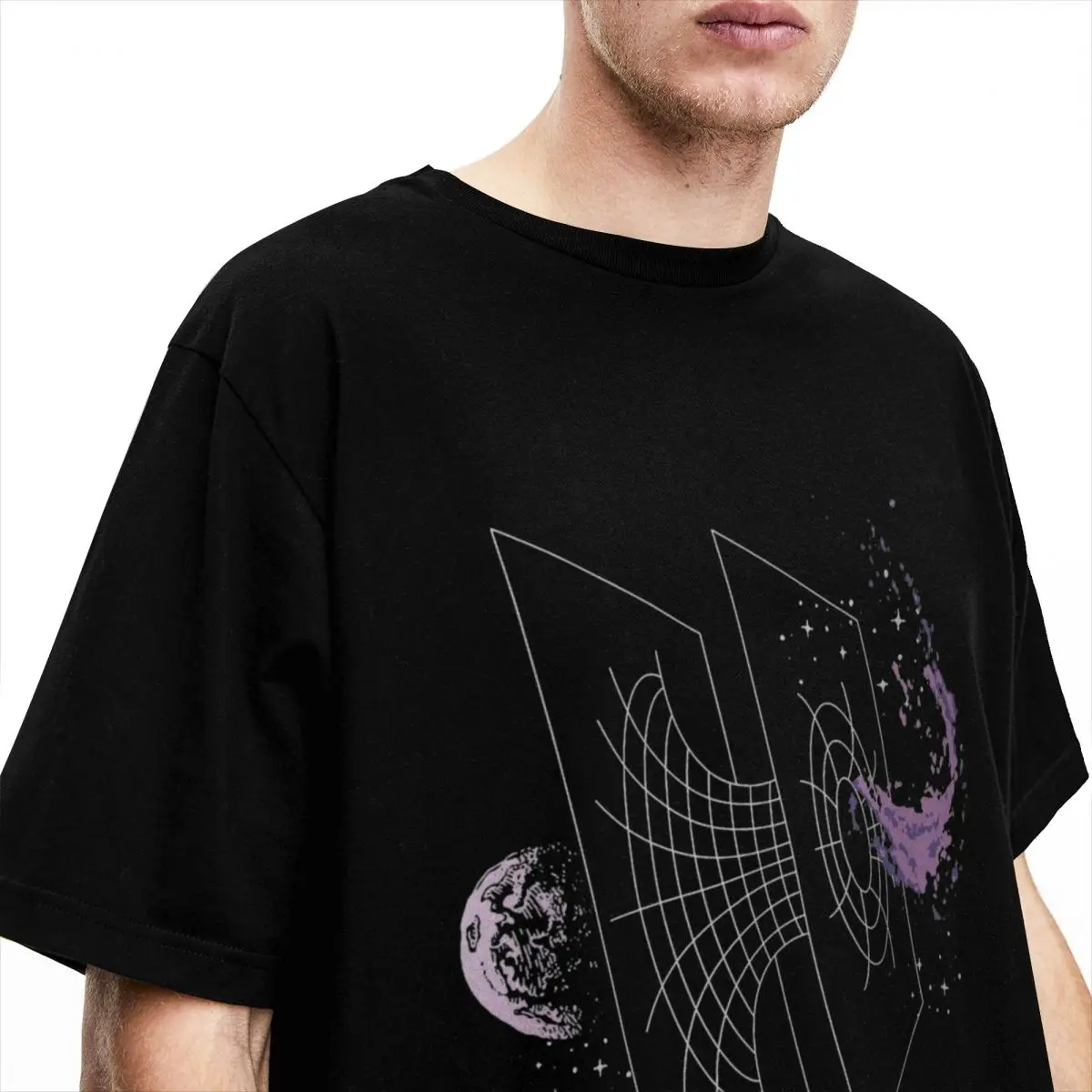 Wormhole Shirt Accessories Men Women's 100% Cotton Awesome universe space T-shirt Short Sleeve Tops Christmas Gift