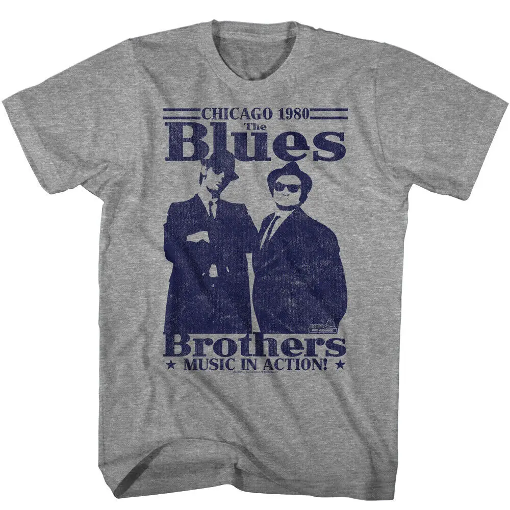 Blues Brothers Music In Action Men'S T Shirt Chicago 1980 Jake Elwood