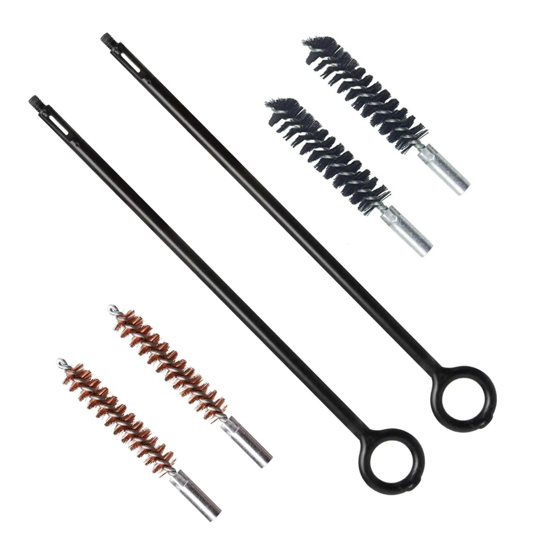 GUGULUZA 3/6-teiliges Set, 9-mm-Pistolenreinigungsset, Messingborsten, Bohrbürste, Nylonstab für universelle Handfeuerwaffen.38Cal.357Cal – Detail 1