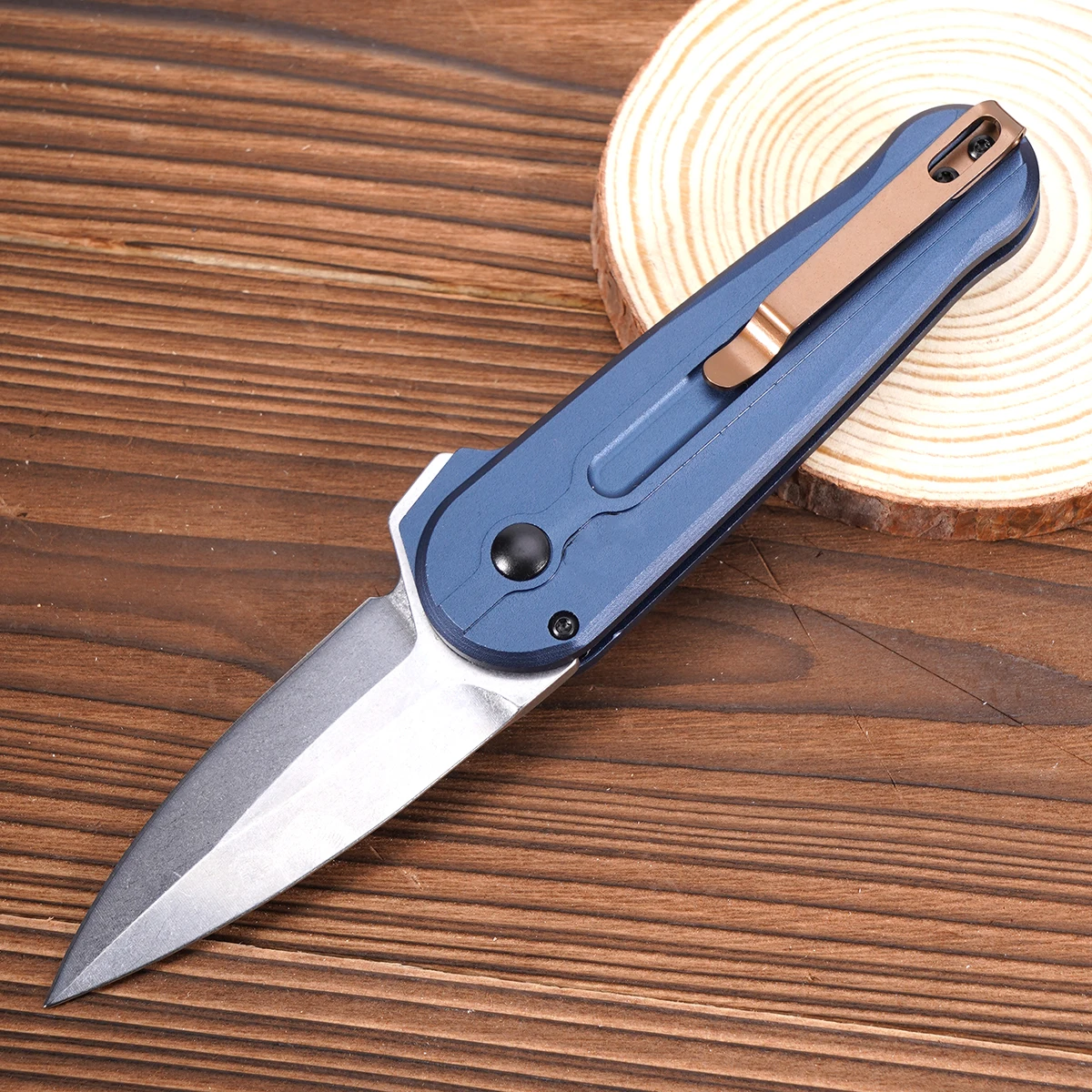 

Outdoor EDC Folding Pocket Knife M390 Steel Blade, Aluminum Alloy Handle Ideal for Outdoor Camping and Everyday Carry