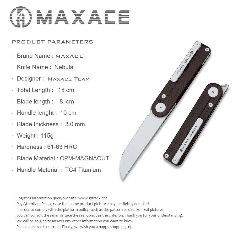 Maxace NEBULA Folding knife camping portable outdoor fruit knife Survival Self-defense Collection And Gift  pocket knife