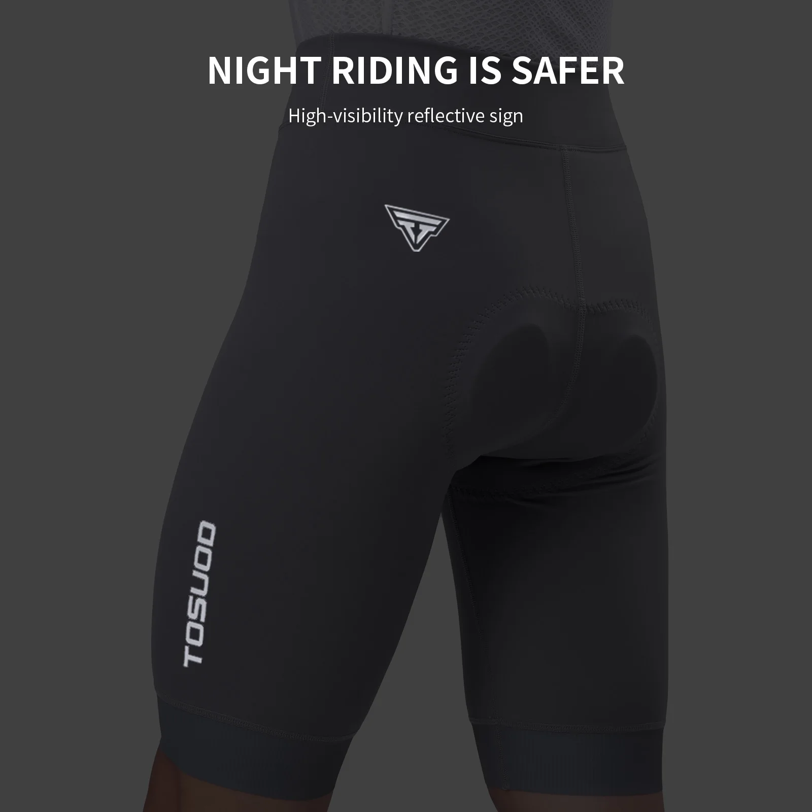 TOSUOD Komfort Hochelastische Damen-Radhose Rutschfest Gepolstert Stoßdämpfend MTB Rennrad Sportbekleidung – Detail 5