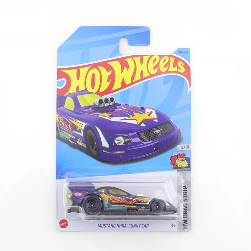 2023 Hot Wheels MUSTANG NHRA Забавный автомобиль #140/250 HW Drag Strip 5/10 Mini Alloy Coupe 1/64 металлическая литая модель автомобиля