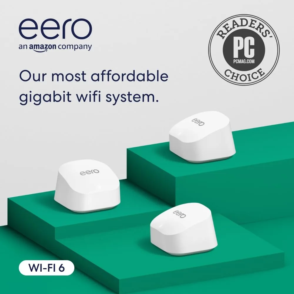 6+ mesh wifi router (newest model) - Say goodbye to wifi dead spots, Coverage up to 4,500 sq. ft., Connect 75+ devices, 3-pack