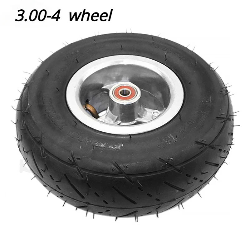 3.00-4 tire wheel 10 inch tyre and inner tube  4 inch alloy rims hub for electric scooter Gas scooter bike motorcycle