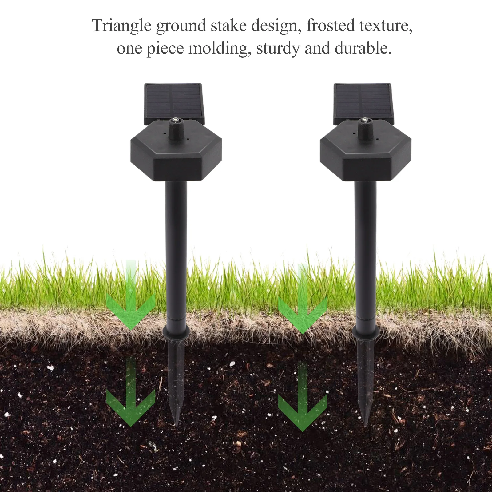 

Solar Garden Lights Waterproof Durable Noncrystalline Silicon Panel Intelligent Sensor Energy Saving Outdoor Decor L scape