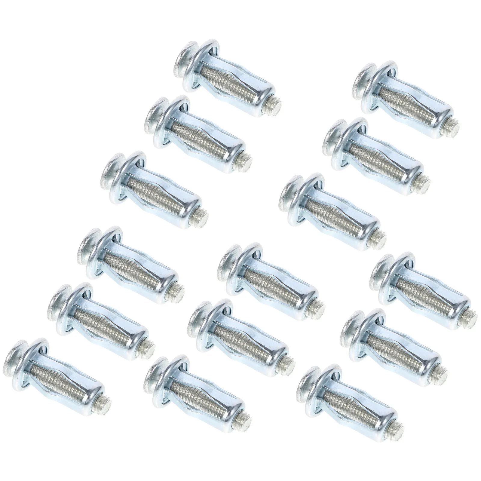 

15 pcs Expansion Nuts Galvanized Carbon Steel Spiral Thread Fixing Dowel For License Conditioner Container Pendants