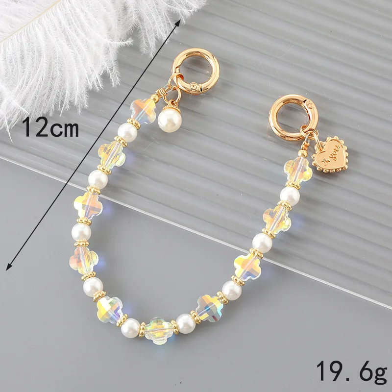 Baroque Pearl Handheld Chain Luggage, Mobile Phone Bead Decoration, Handmade Chain, Mobile Phone Rope Accessories