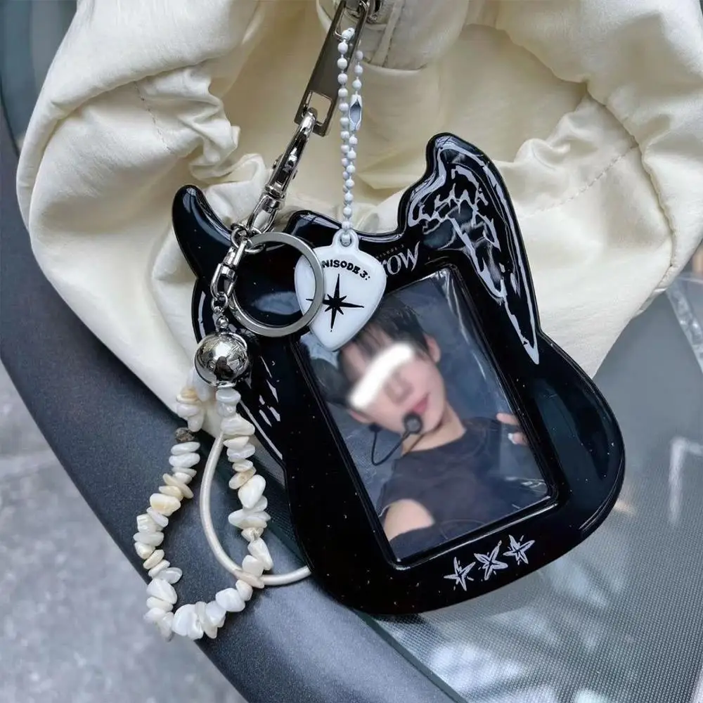 

Kawaii Kpop Photocards Holder Idol Photocards Sleeves Bag Hanging Keychain Mini Album Y2K Photo Card Holder Kpop Charm Holders