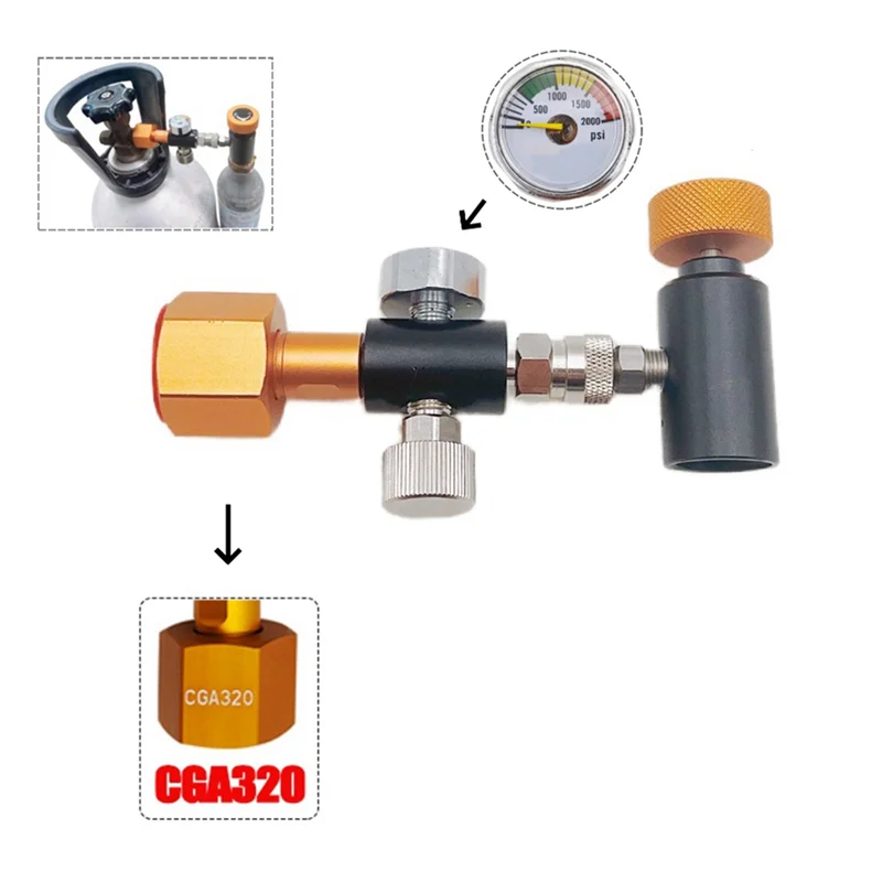 

Co2 Filling Station Refill Adapter For Charging Sodastrem Fizzi Spirit Source Blue Gas Cylinder(TR21-4 Thread )