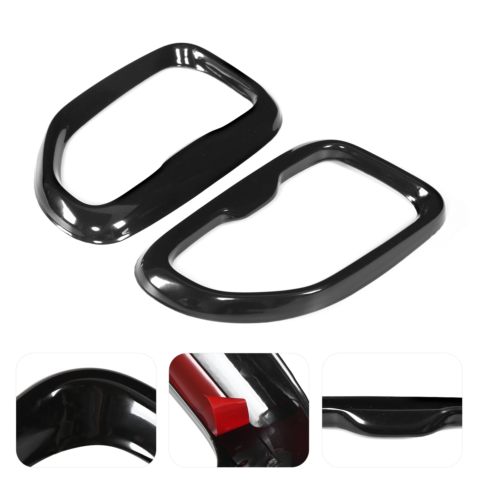 2 peças tampa do tubo de escape traseiro (aço inoxidável, preto brilhante, adequado para x3 m40i 2018-2021)-peça externa automática durável