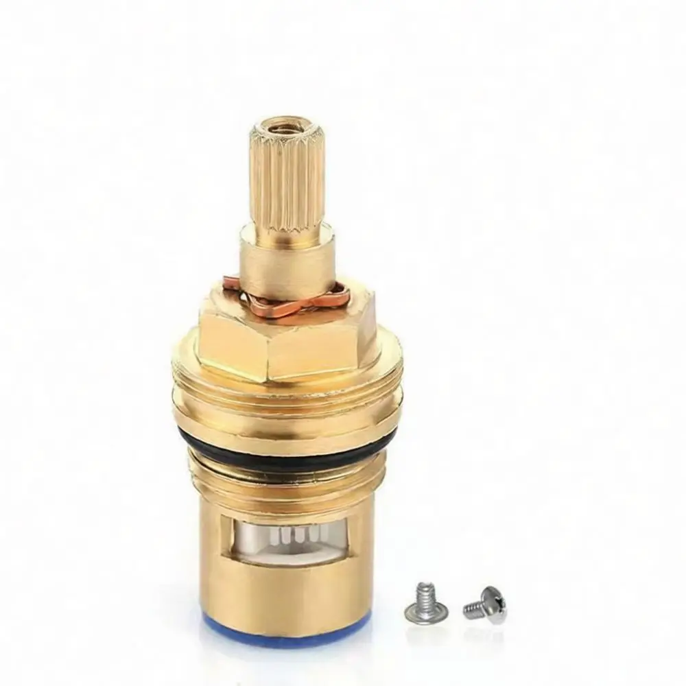 Brass Ceramic Replacement For Faucet Valve Angle Stop Wash Basin Quick Opening Copper Spool Water Plumbing Fitting