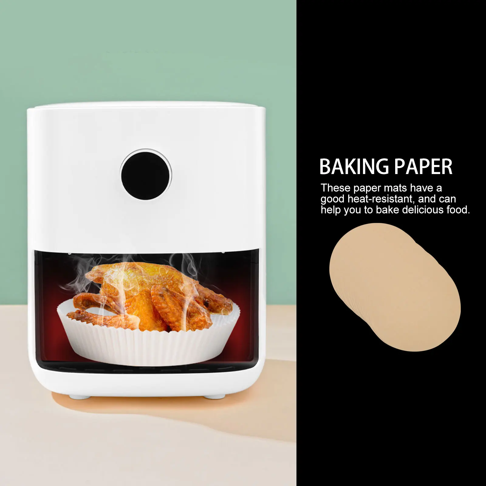 

150 Sheets Baking Paper Waterproof Parchment Square Light Brown Silicone Replaceable Thickened Non Stick Daily Use