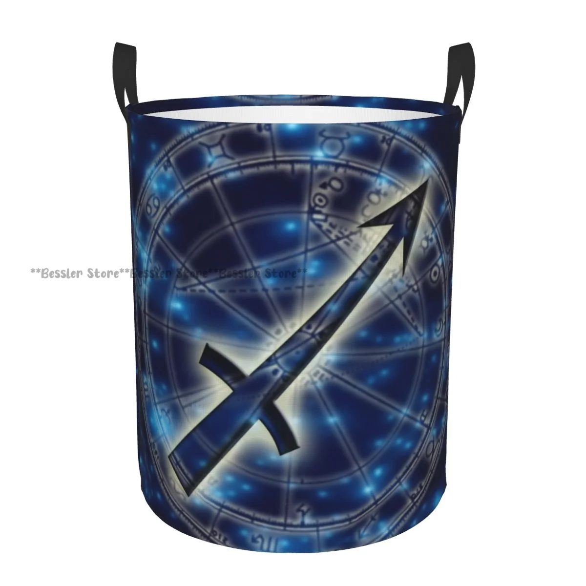 Sagittarius Astrology Laundry Basket Folding Dirty Clothes Toys Storage Bucket Household