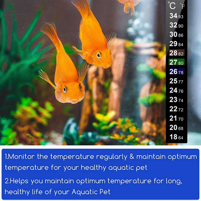 72 Pieces Digital Temperature Sticker Adhesive Thermometer Strip Fermenter Adhesive Crystal Strip Aquarium Thermometer