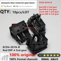 Aoweziic 100% nowy KCD4-201N-B 30A 250V przełącznik kołyskowy o dużej mocy T125 z dipem iiight-4 DIP-6 2. Bieg