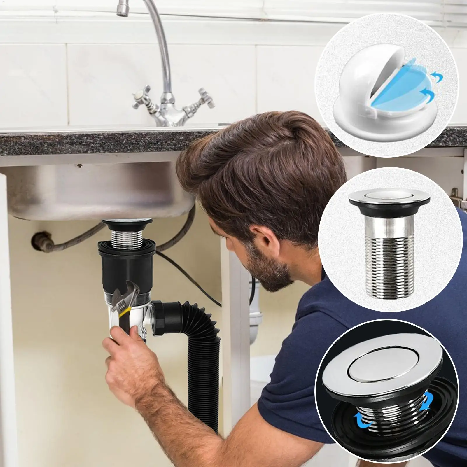 

Сливная раковина для ванной комнаты, сливной фитинг для раковины со сливным шлангом, расширяемые аксессуары для чистки туалета, кухни, ванны, душа на колесах