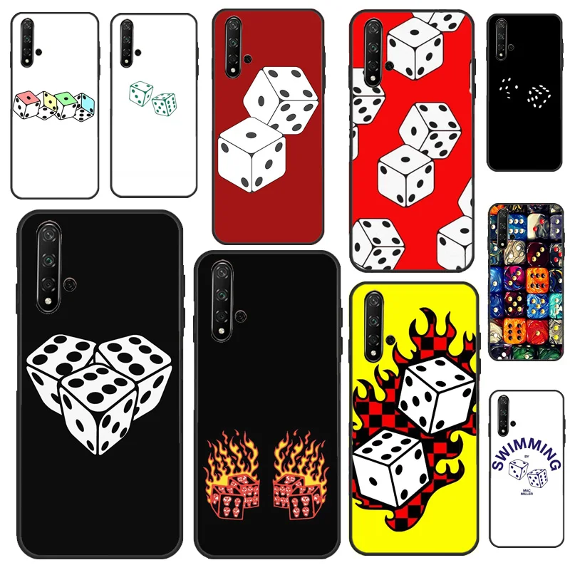 Lucky Dice Case For Huawei P30 P20 P40 P60 Pro P Smart Nova 9 5T Honor Magic 5 Lite X8 X9a 50 70 Cover