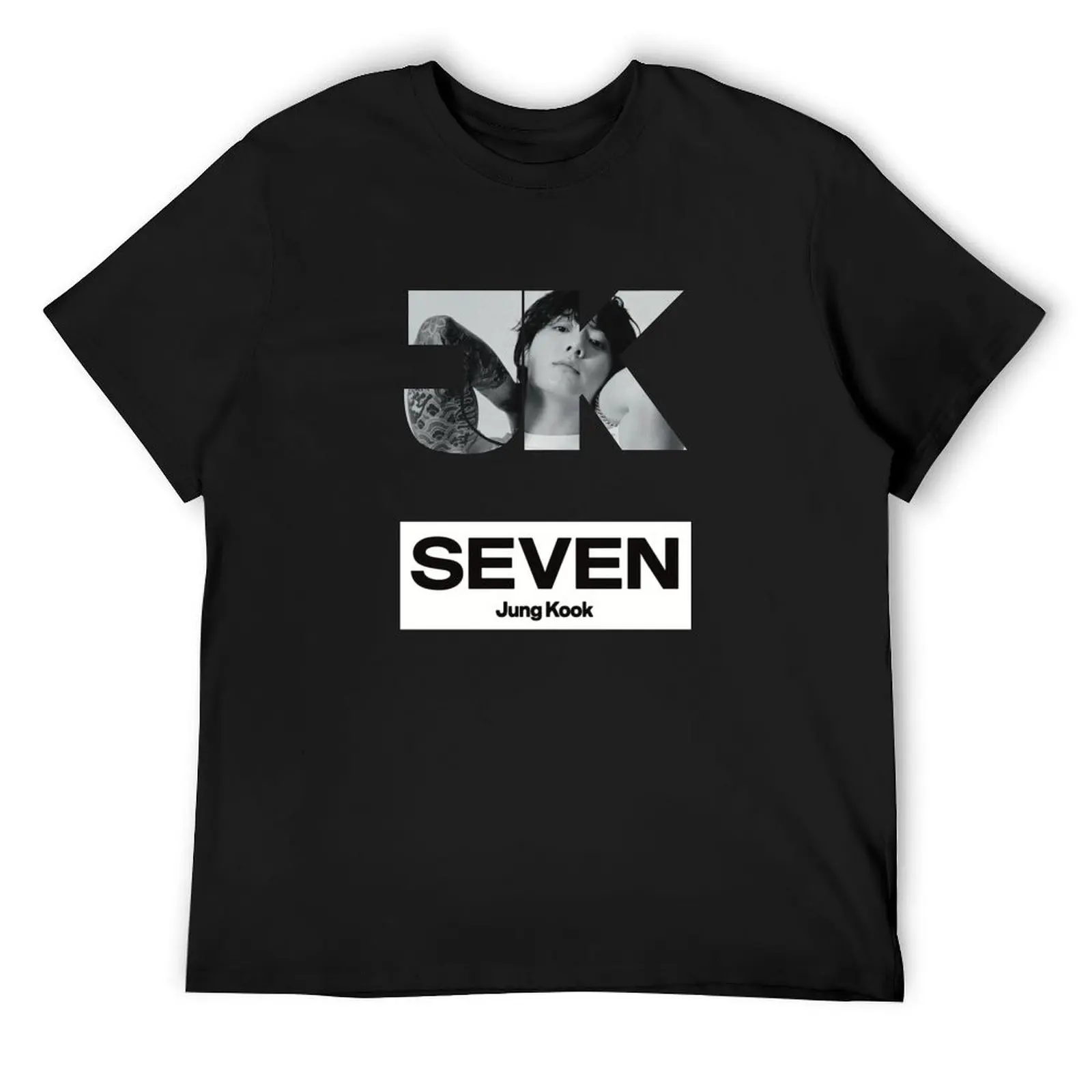 JK7 B&W T-Shirt heavyweights rapper graphic tees mens t shirt